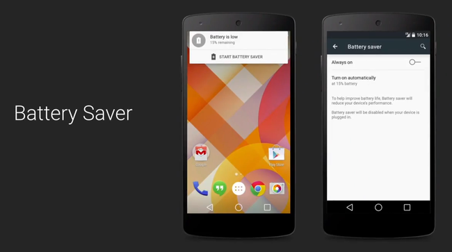 batterie saver android L